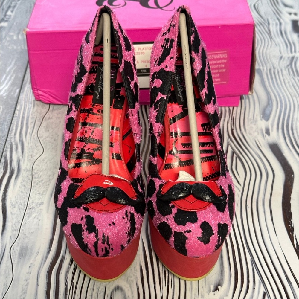 Pink and Black Women's Platform Shoes